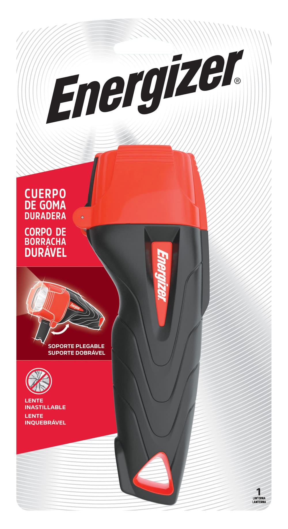 Linterna LED 60 lúmenes rubber 2AA Energizer