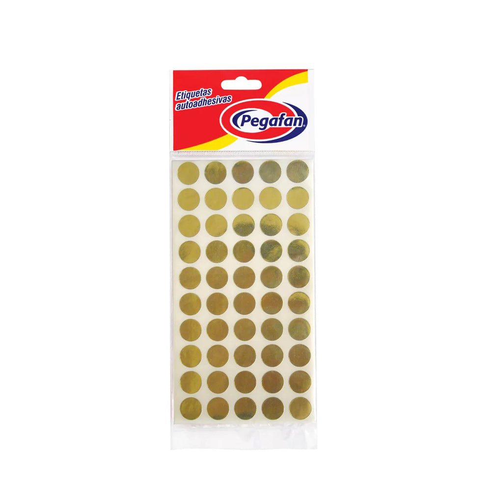 Etiqueta circular dorado 13mm x  500 und Pegafan