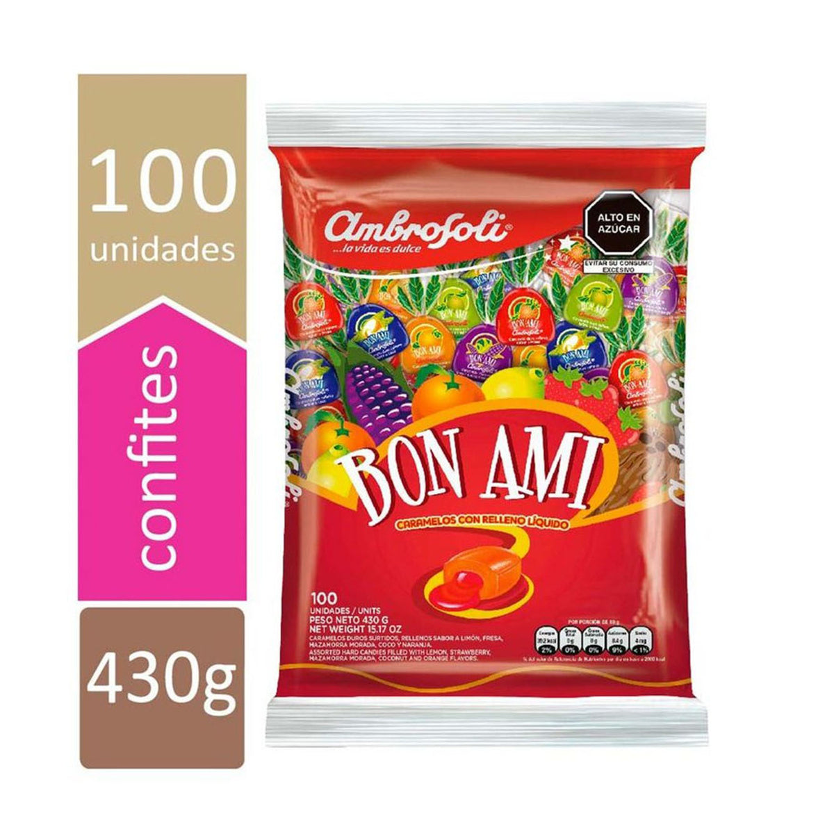 Caramelo Fruta Bon Ami 430 gr Ambrosoli