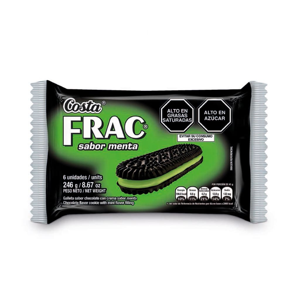 Galleta frac menta 41 gr pack x 6 un Costa