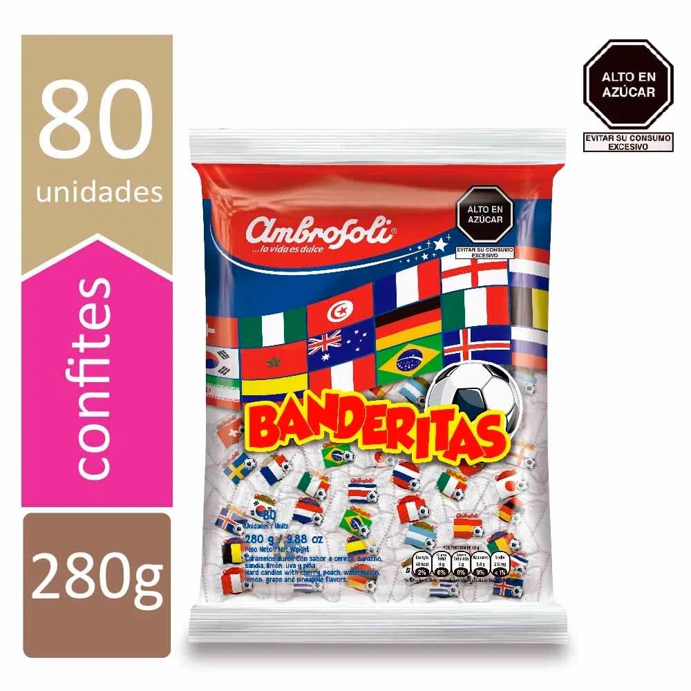 Caramelo banderita 3.5 gr x 80 und Ambrosoli
