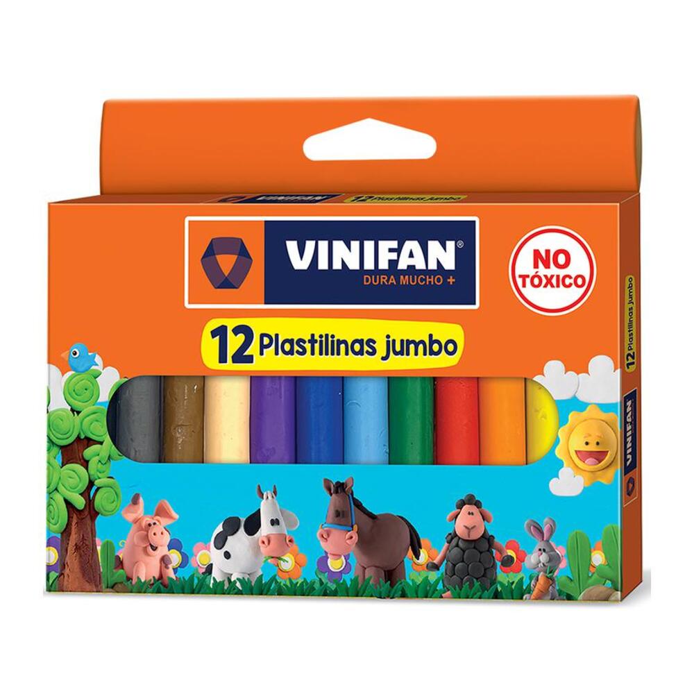 Plastilina jumbo Clásica x 12 und Vinifan