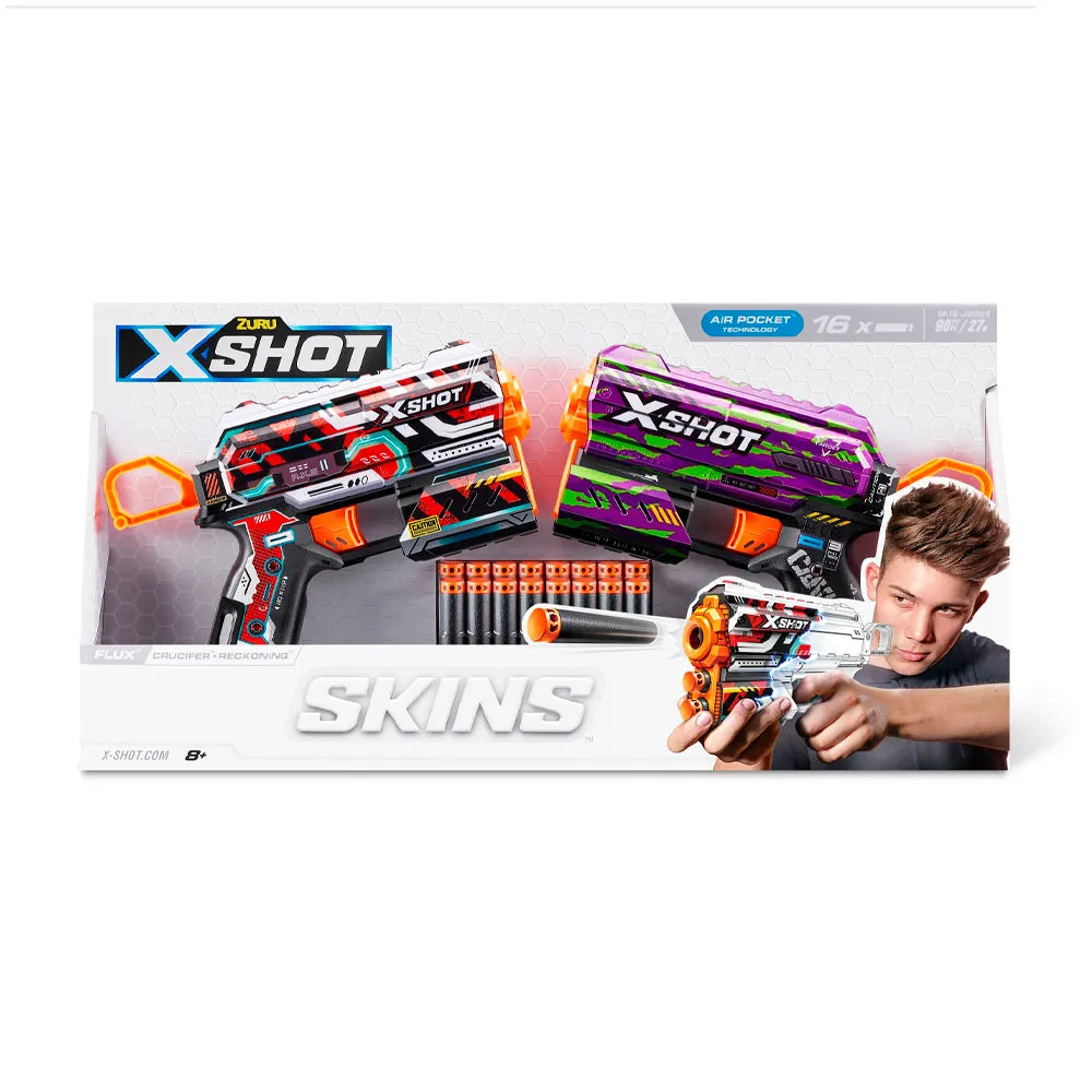 Pack x2 lanzador skins flux x-shot