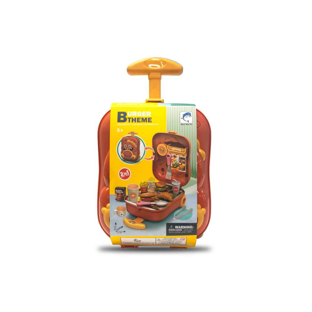 Set comida en maleta con ruedas