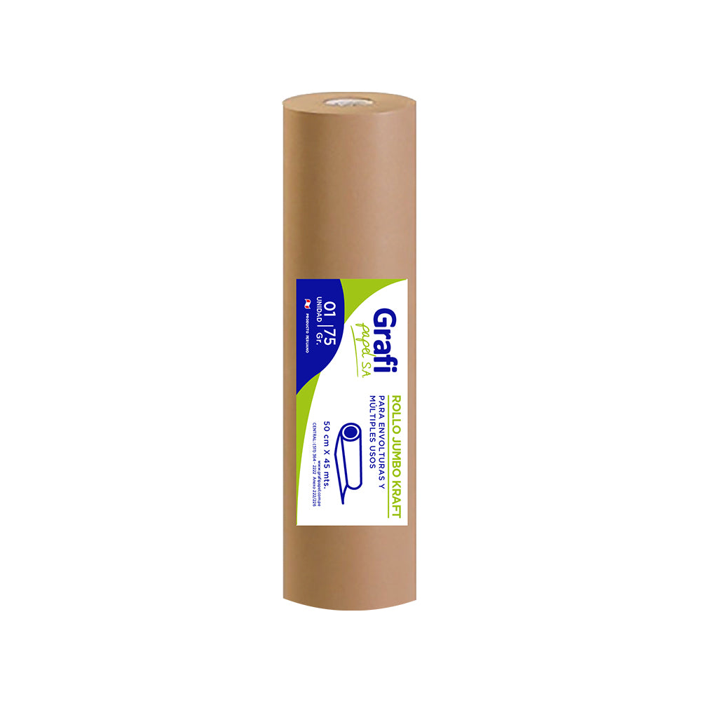 Papel kraft rollo 50cm x 45mt Grafipapel