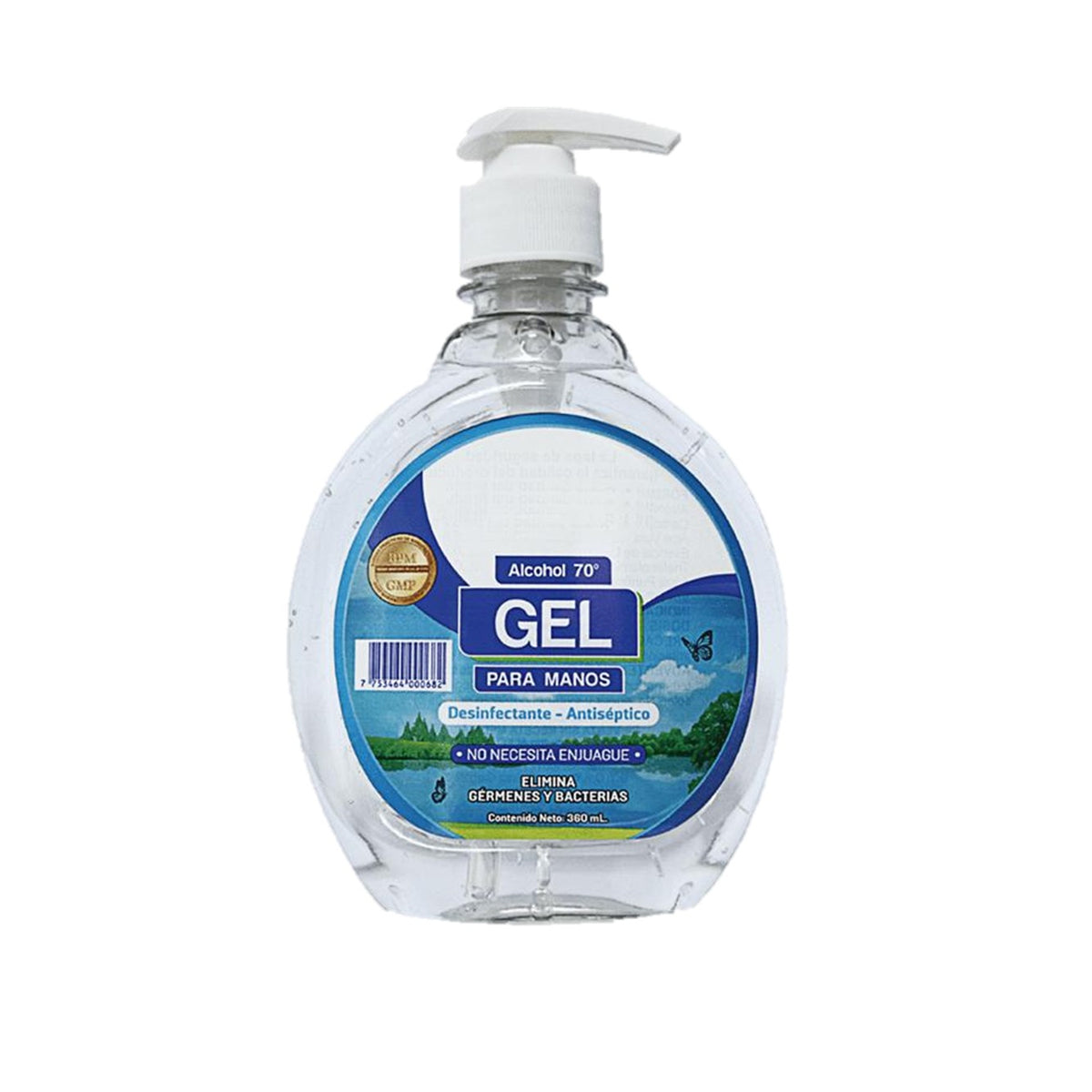 Alcohol Gel 70 con dispensador 360ml Alkofarma