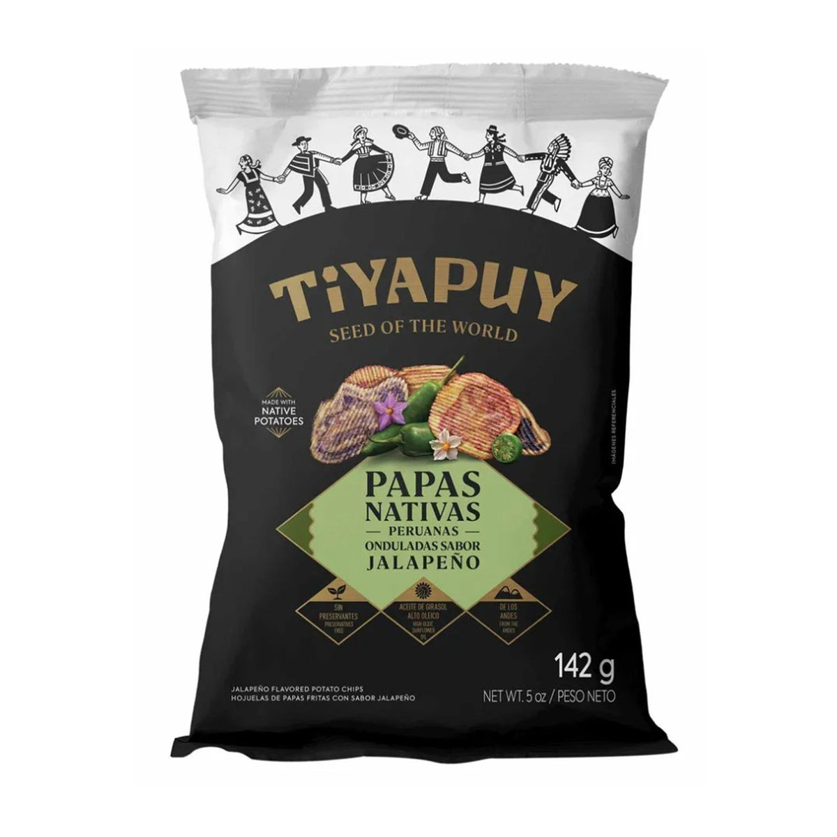 Papas nativas mixtas jalapeño 142 gr Tiyapuy