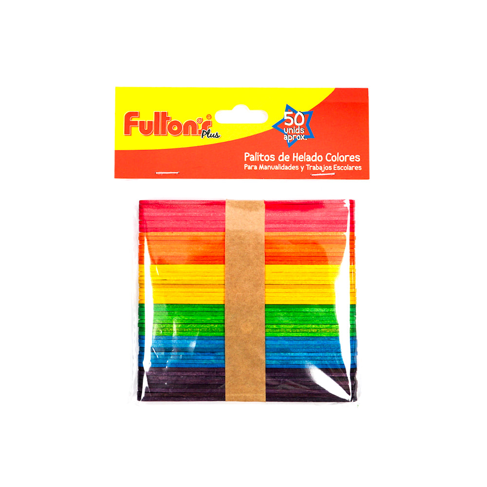 Palito de helado colores x50 und Fultons