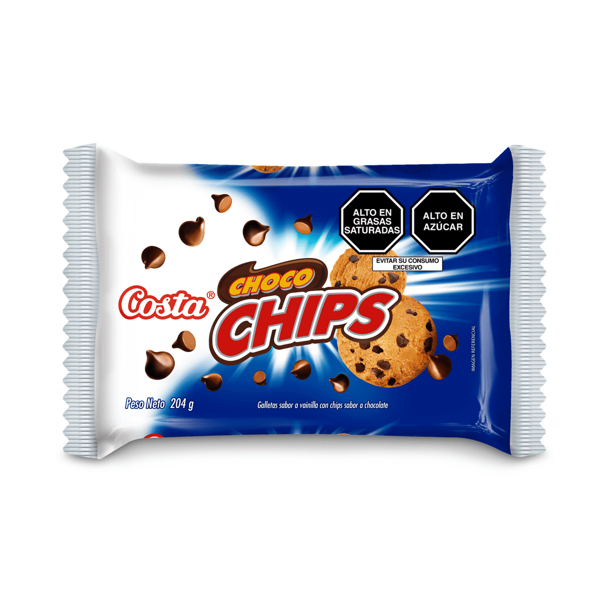 Galleta Chips chocolate 34gr x 6 und Costa