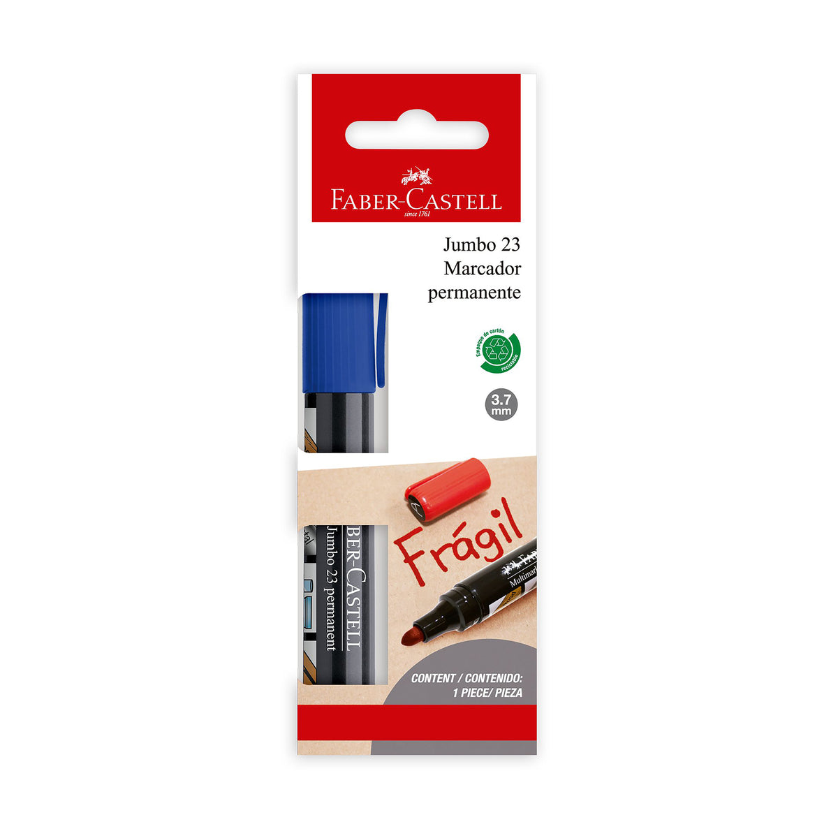 Marcador permanente punta redonda azul 23 BLT
