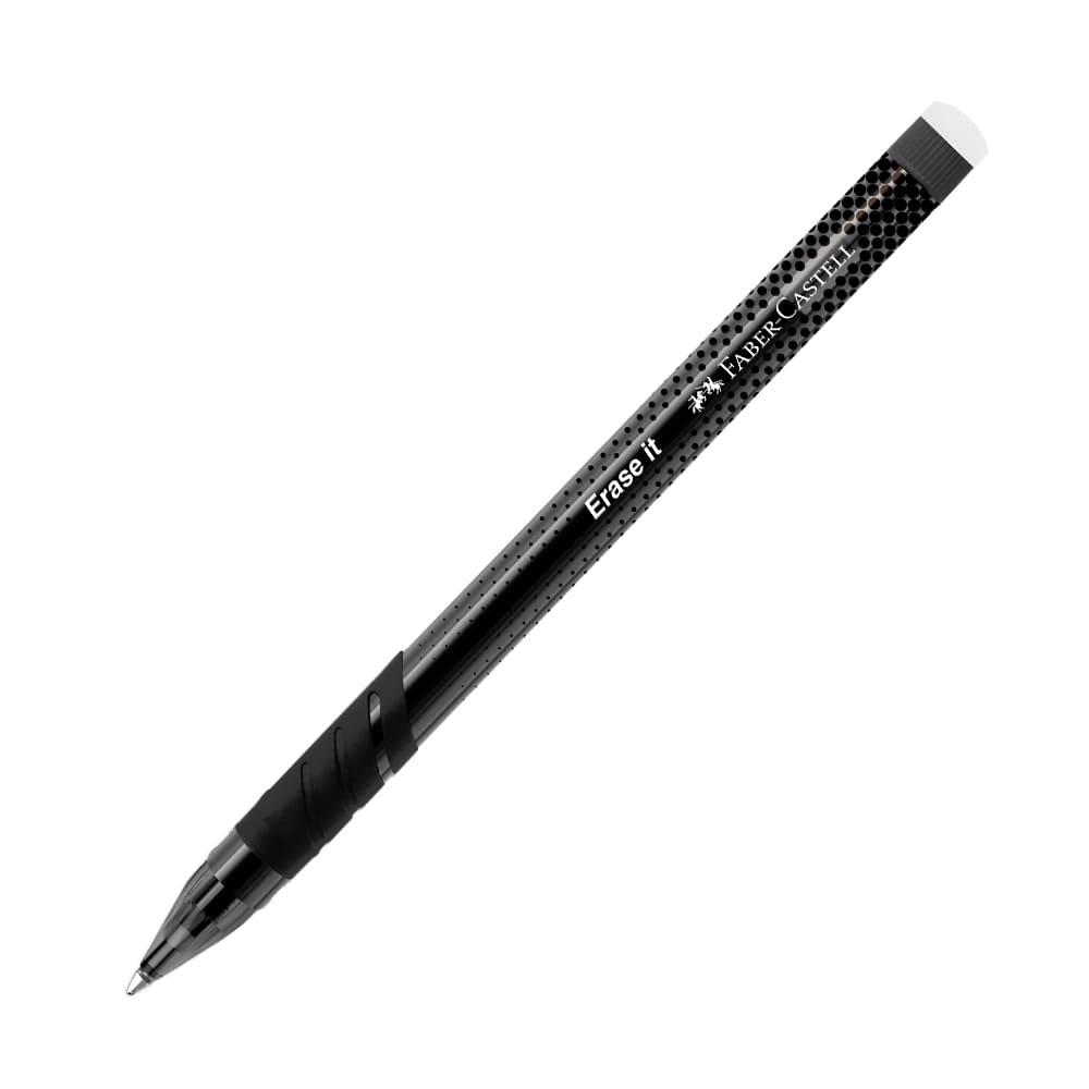 Lapicero borrable negro Erase IT Co Iny 0,7mm Faber Castell