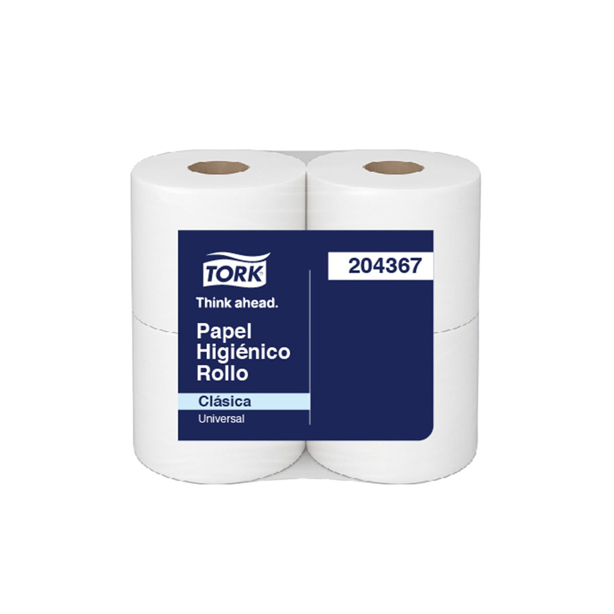 Papel higiénico clasica 1 hoja 50 mt x 4 rollos Tork