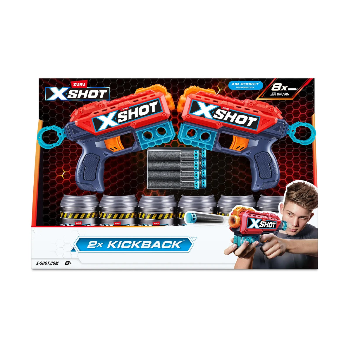 Pack x2 lanzadores kickback x-shot