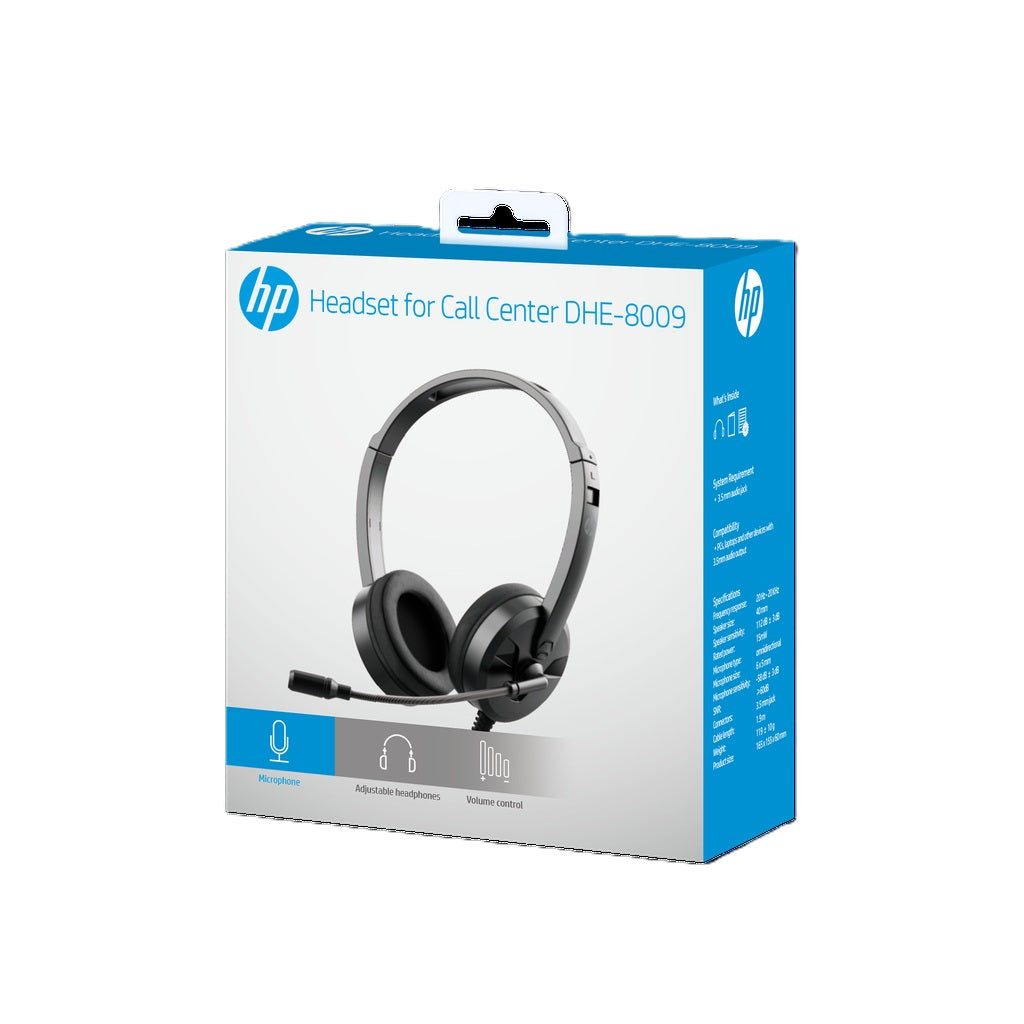 Audífonos on ear 3.5mm USB A/C 2 metros DHE 8009 HP