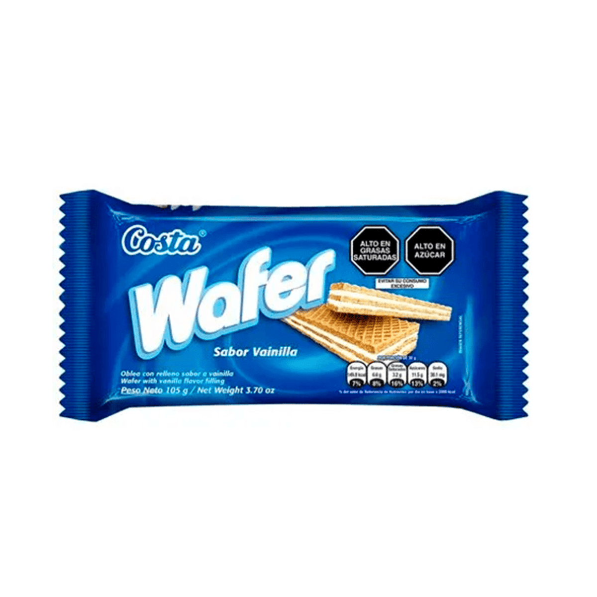 Wafer sabor vainilla 105 gr Costa