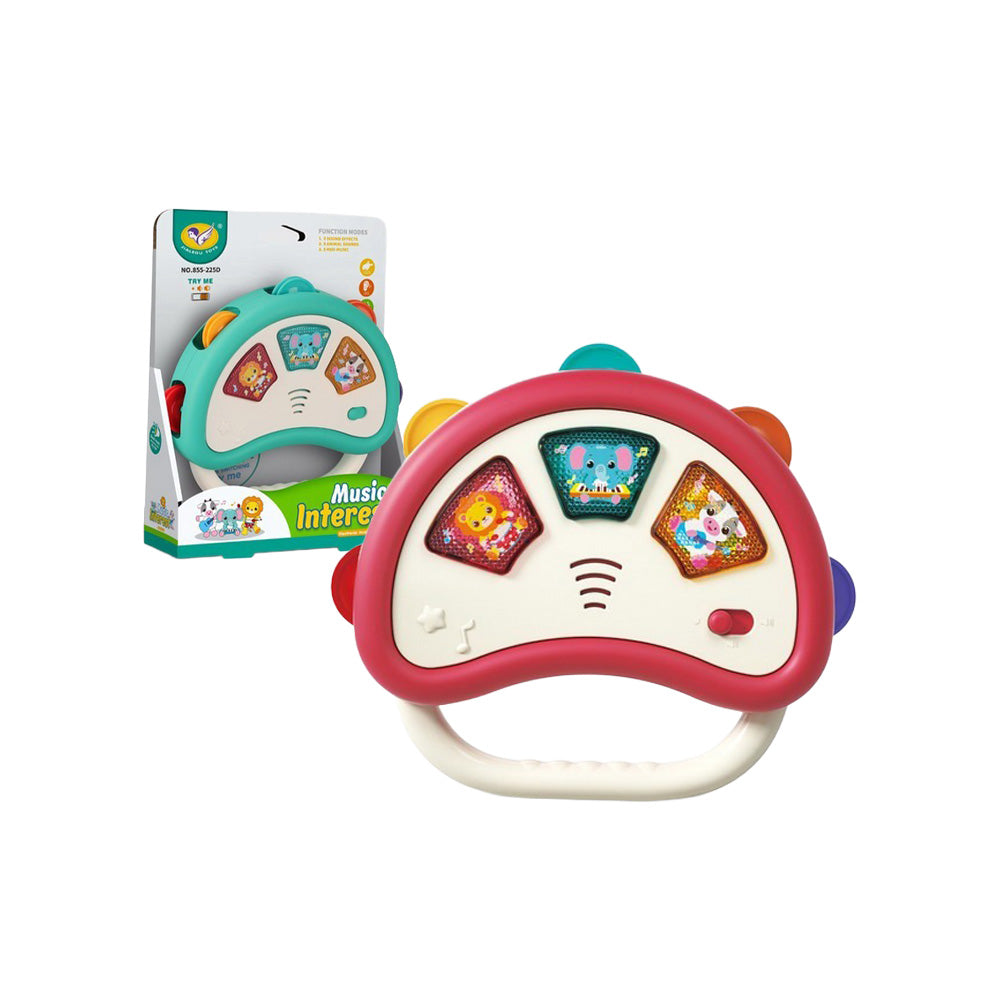 Pandereta musical infantil celeste