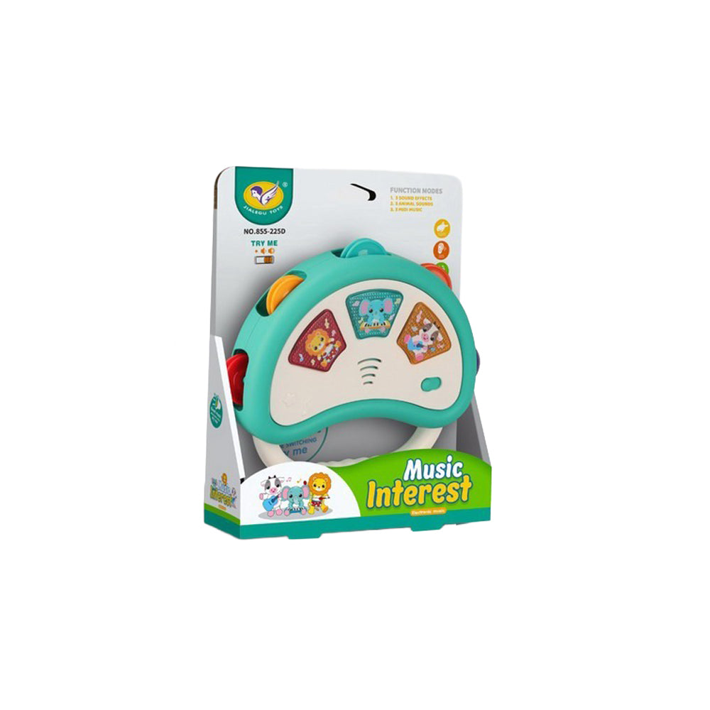 Pandereta musical infantil celeste