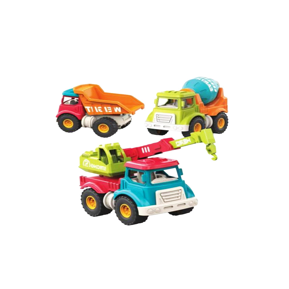 Set de autos mineros a fricción x 3 piezas