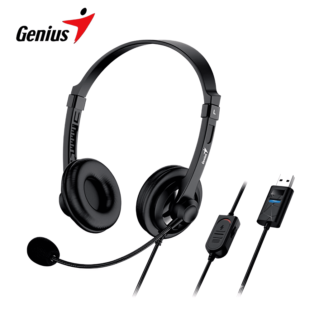 Audífono con micrófono HS 230U USB A Genius