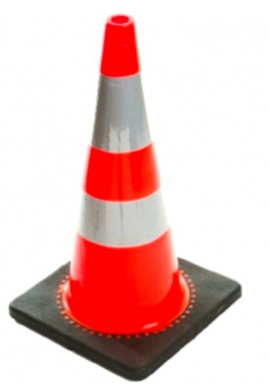 Cono tráfico flexible naranja 71 cm 2 cintas
