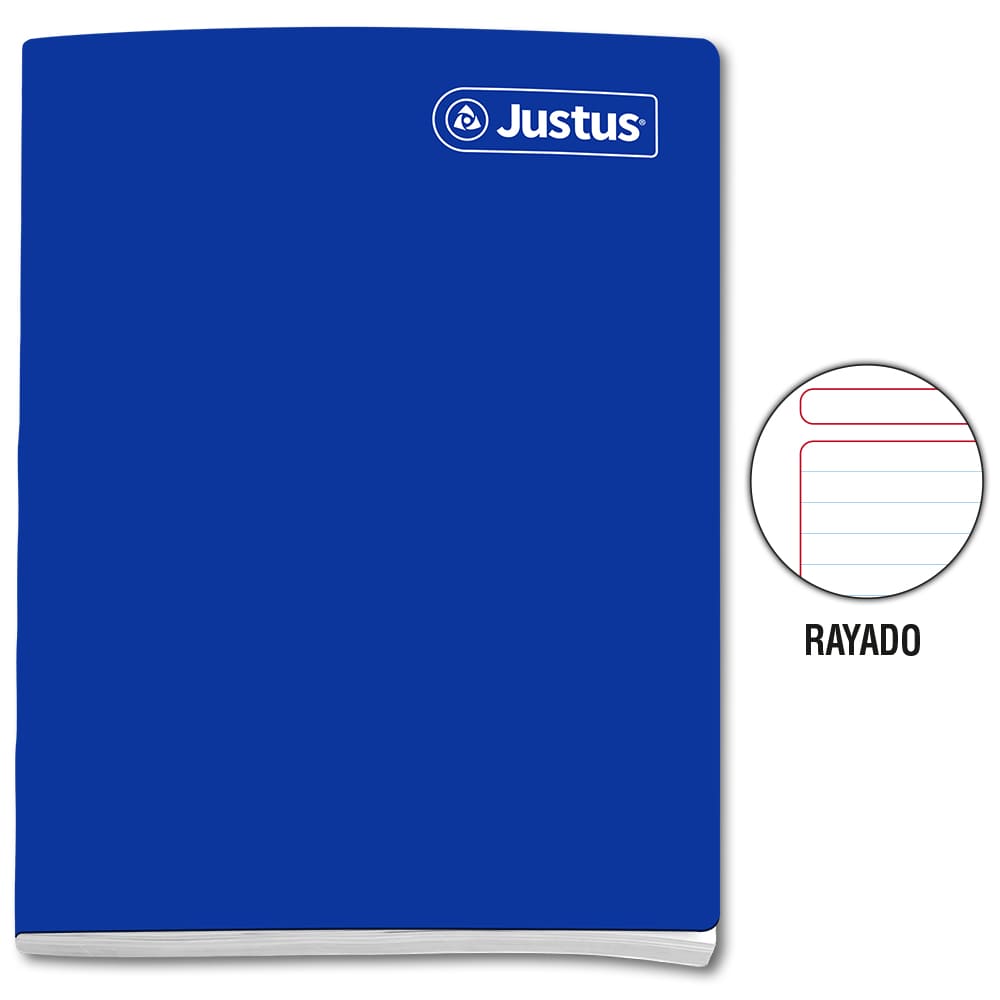 Cuaderno engrapado rayado A4x80 hojas Justus