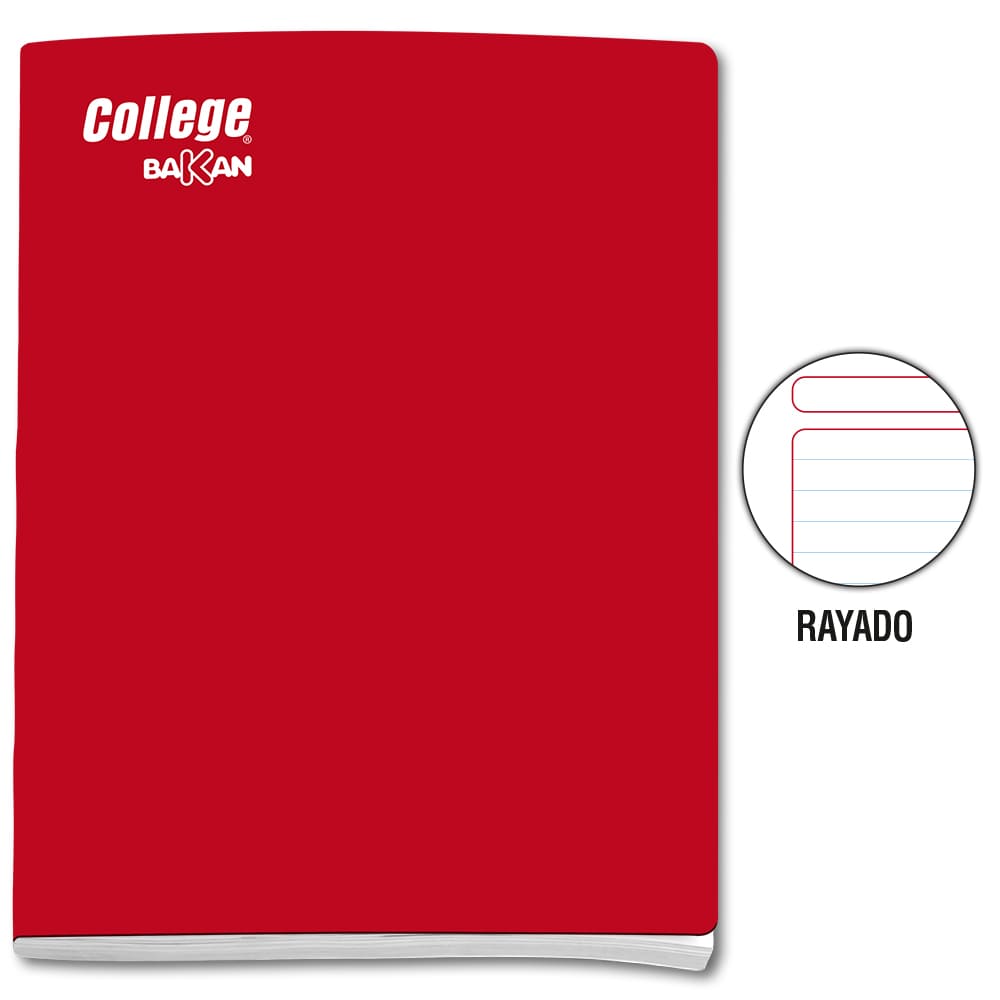 Cuaderno engrapado rayado A4x80 hojas Bakan 