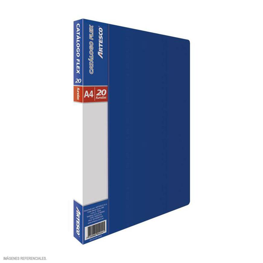 Catálogo A4 x 20 fundas azul flex Artesco