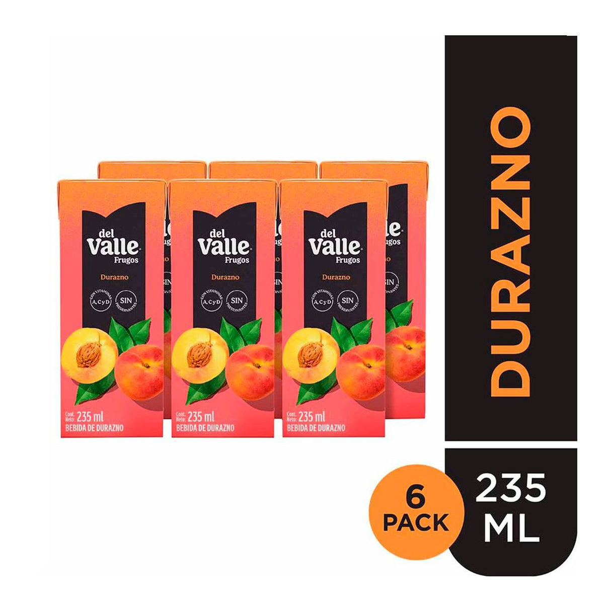 Néctar durazno 235 ml pack x 6 un Frugos