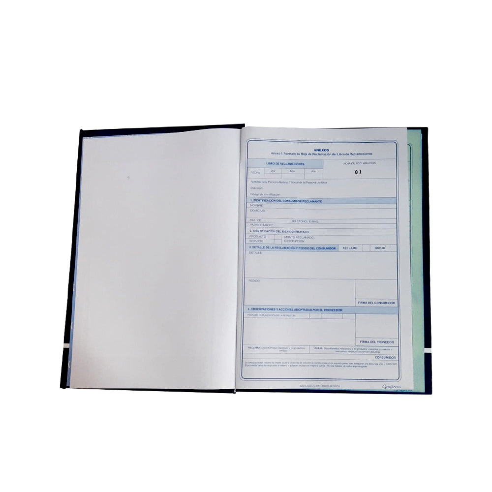 Libro de reclamaciones x 100 folios 300 hojas grafiresa