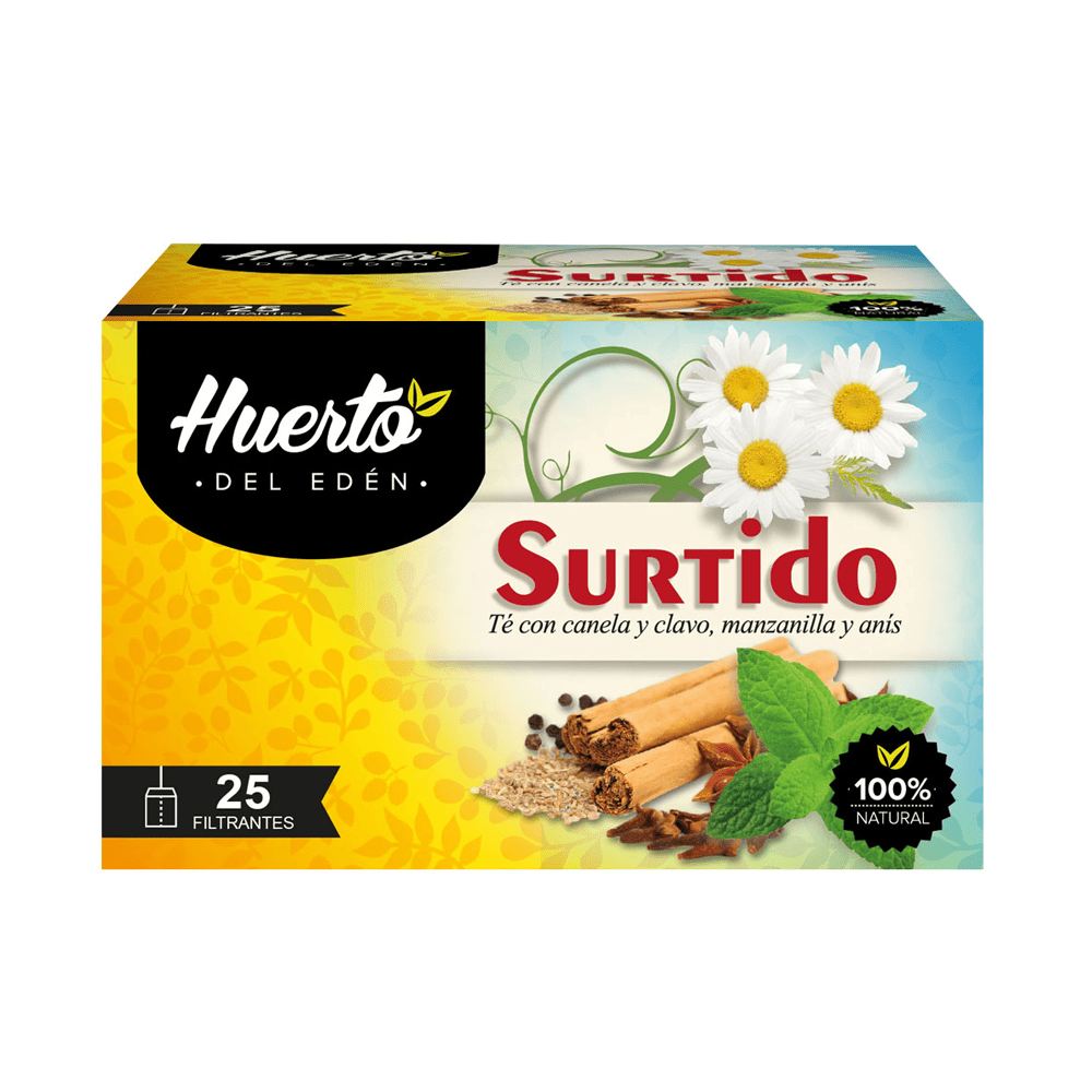 Infusiones surtido x25 und (te/manz/anís) huerto