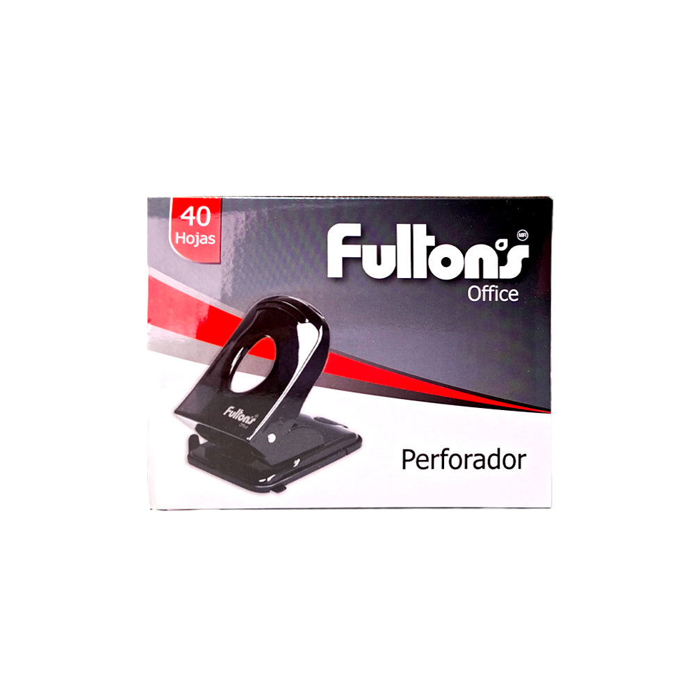 Perforador 40 hojas color negro Fultons