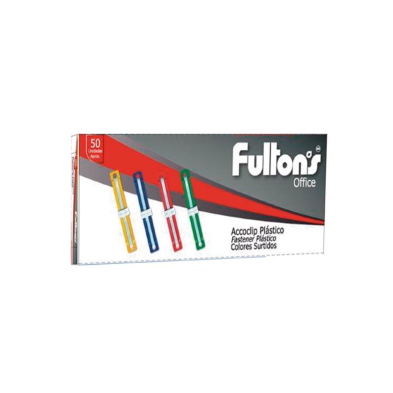 Fastener plástico colores caja x 50 unidades Fultons