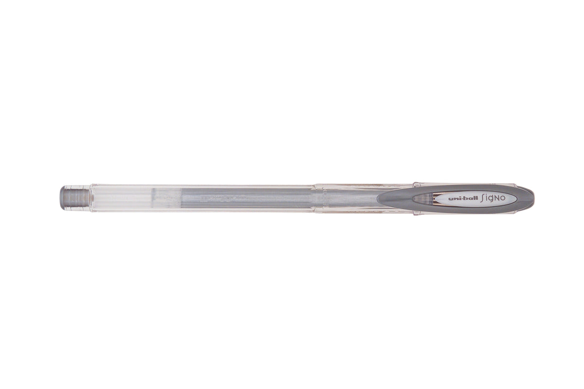 Lapicero tinta gel plateado signo 0.8mm Uniball