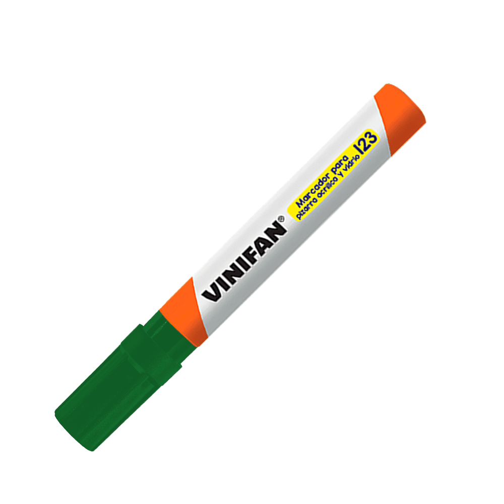 Plumón para pizarra punta gruesa master 123 verde