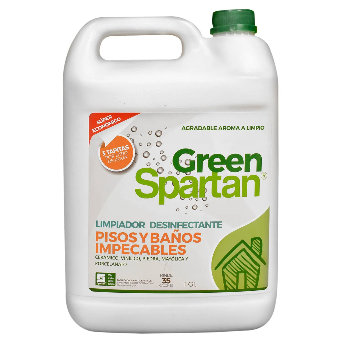 Desinfectante de pisos y baños 1 litro green Spartan