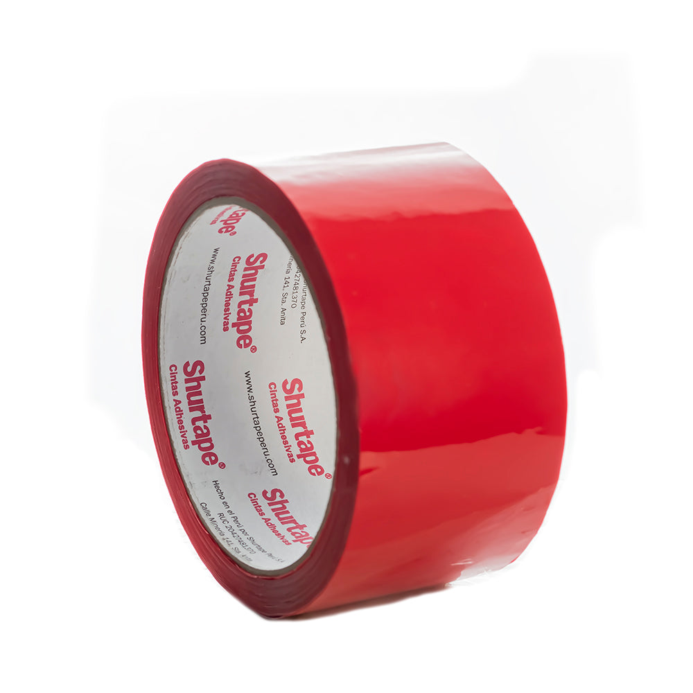 Cinta de embalaje rojo 2 x 55 yardas (a 45) Shurtape