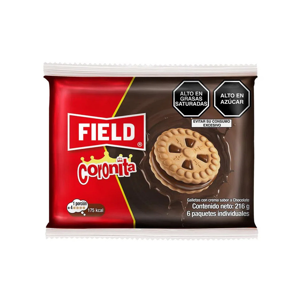 Galleta Coronita chocolate 36 gr pack x 6 un Field