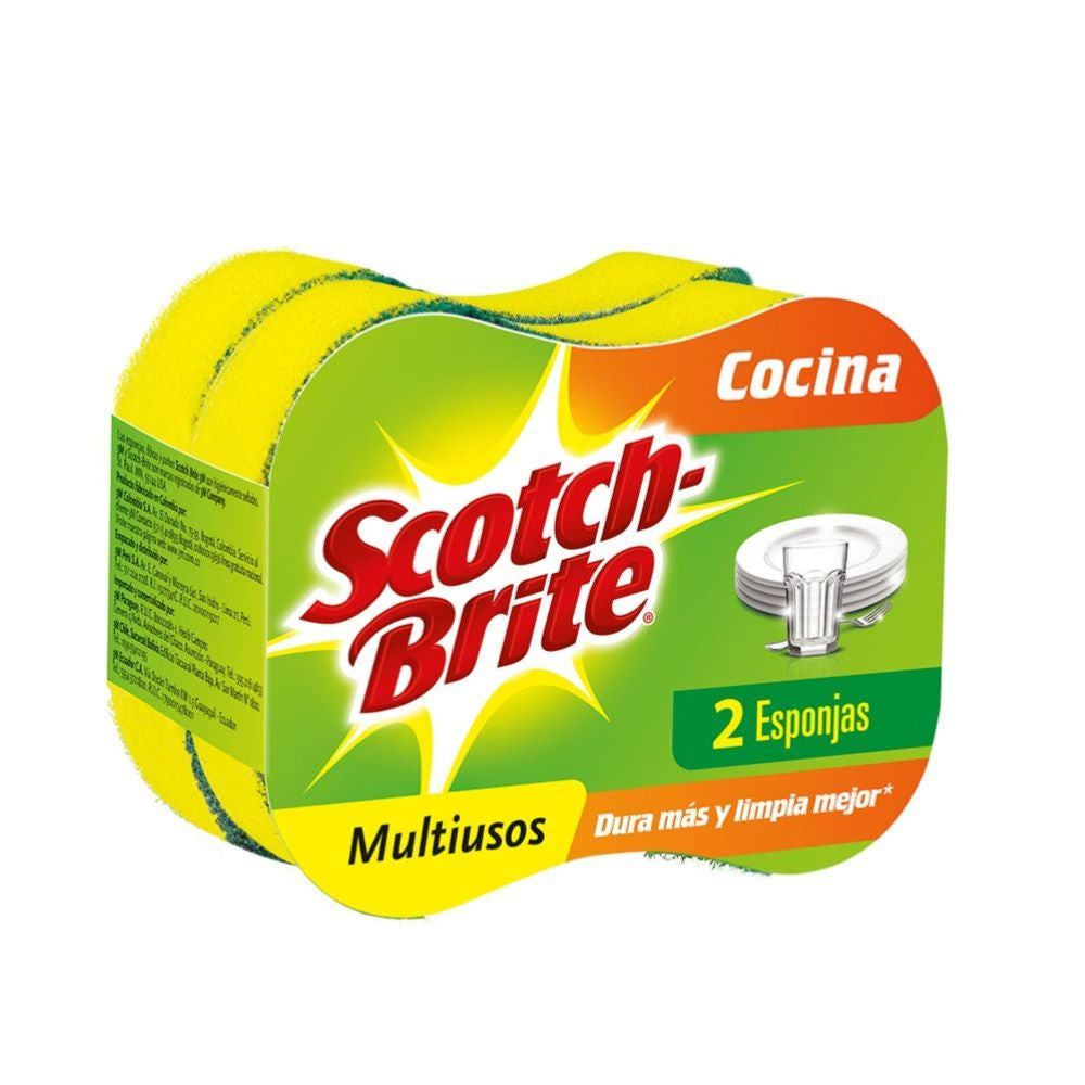 Esponja multiusos 2 en 1  x2 unidades Scotch-Brite