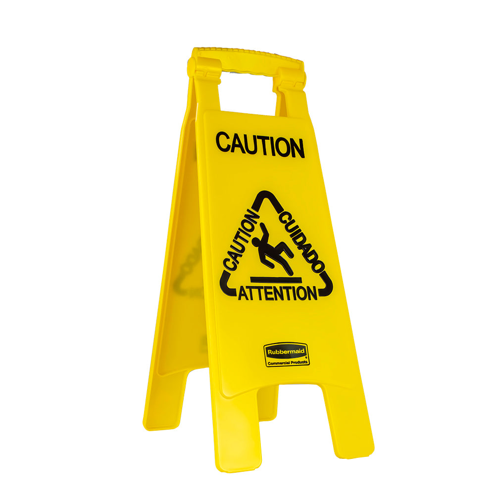Señal de seguridad cuidado amarillo rubbermaind