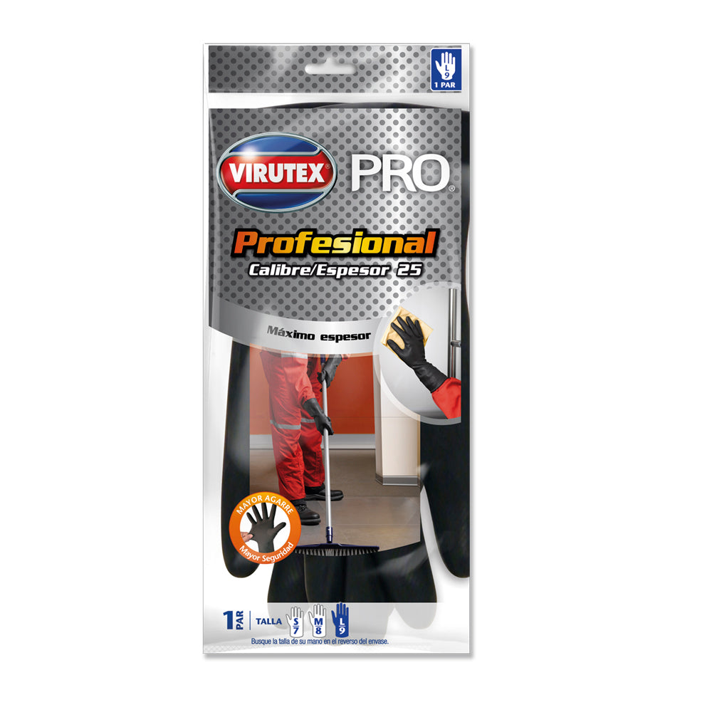 Guante industrial c 25 talla m #8 virutex