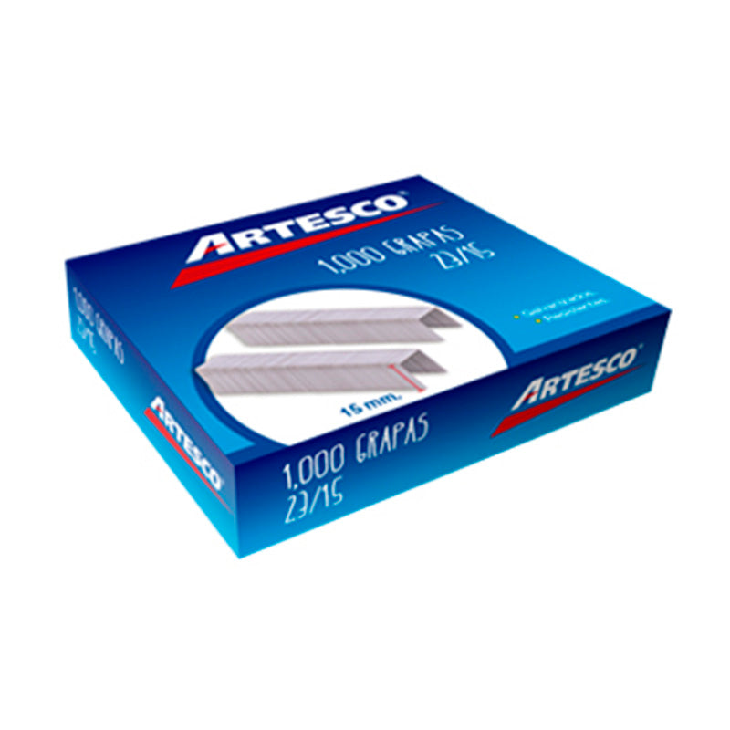 Grapas 23/15 caja x 1000 unidades Artesco