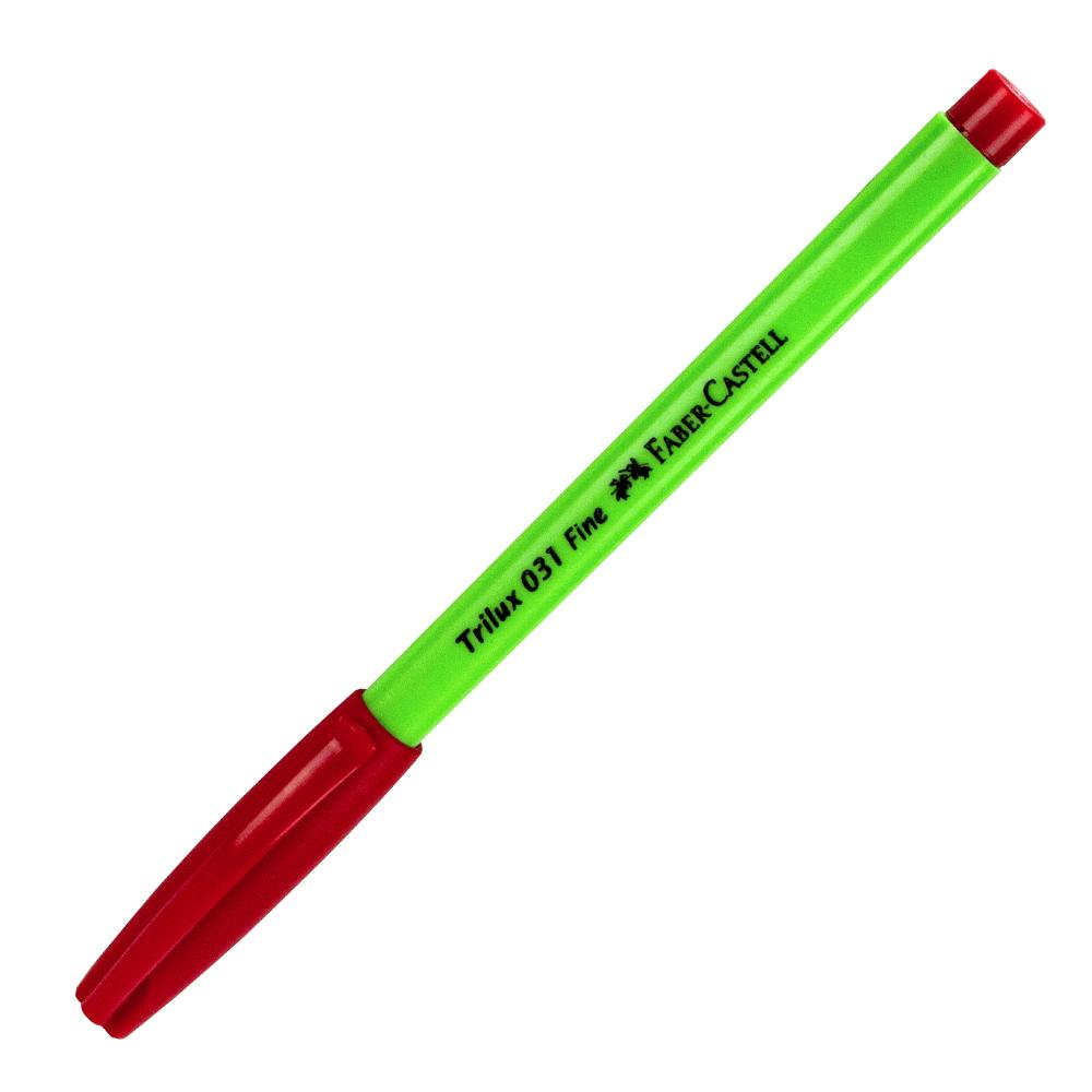Lapicero rojo 031-F trilux 0.8 mm faber castell