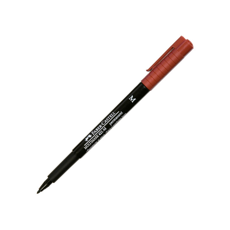 Plumón permanente 421-m rojo Faber Castell