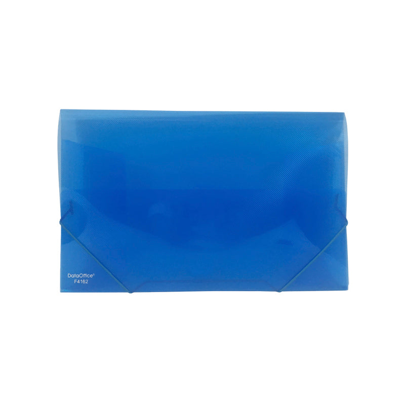 Folder con liga color azul Data Office