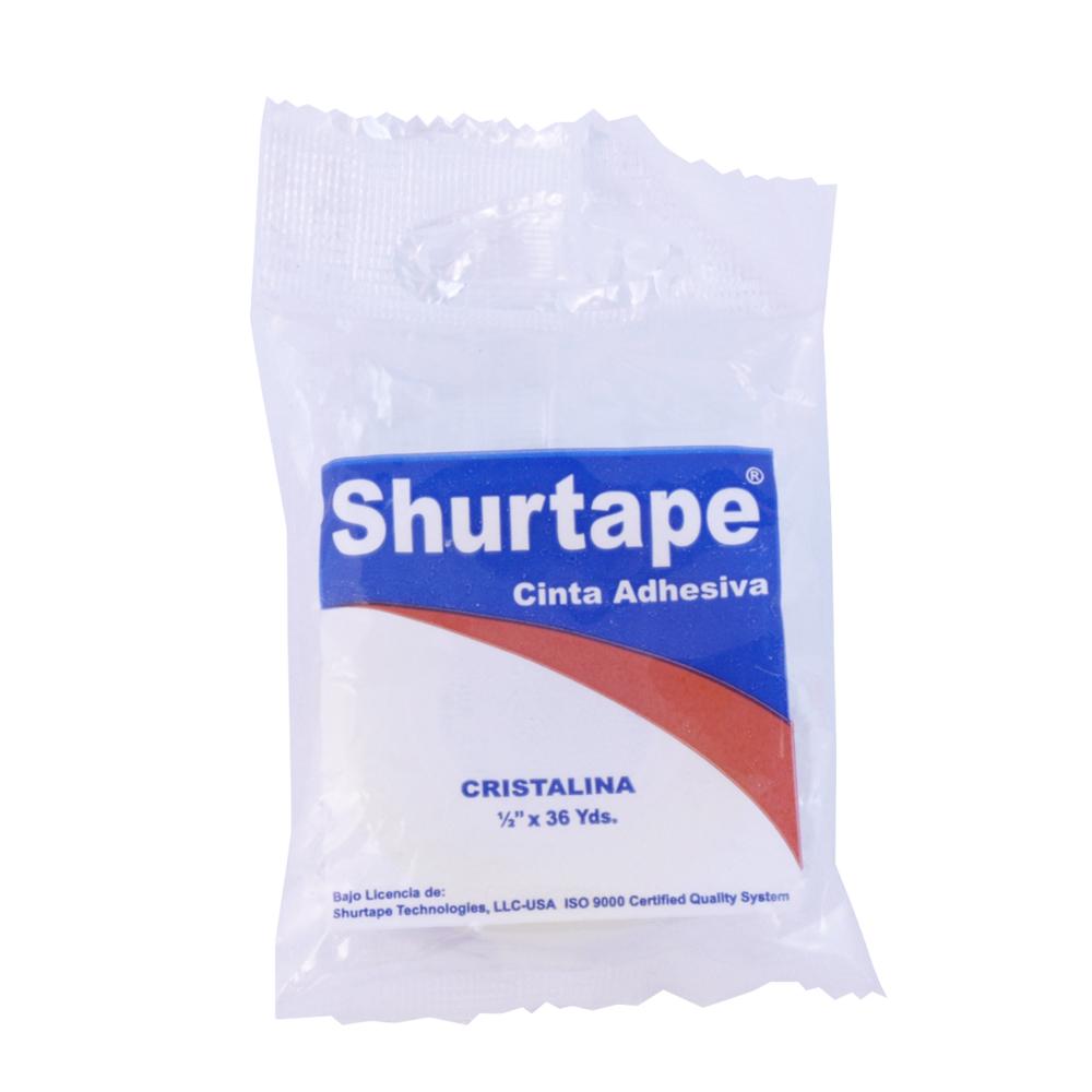 Cinta adhesiva cristalina 1/2 x 36 yardas Shurtape