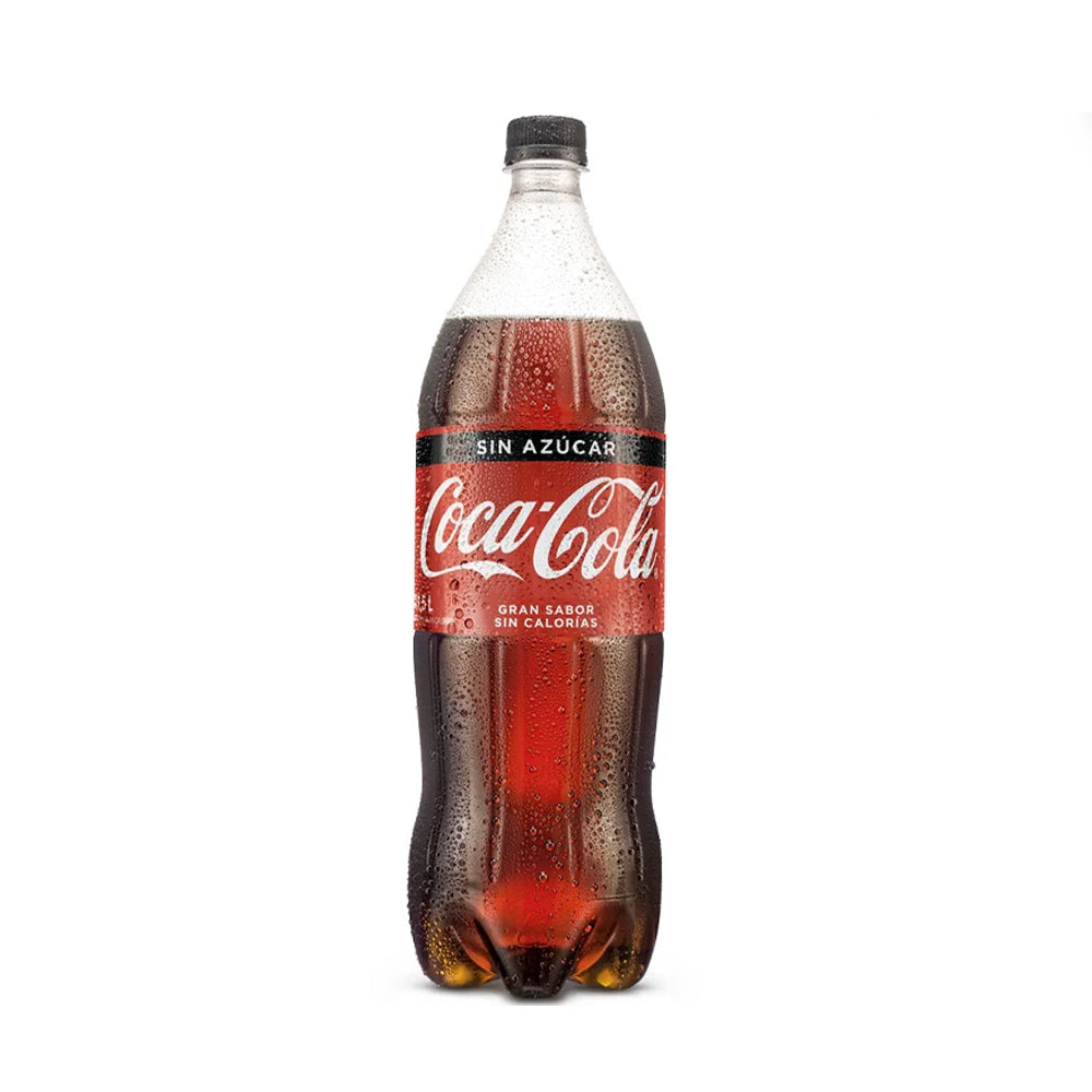 Gaseosa 1500 ml descart pack x 6 un coca cola zero