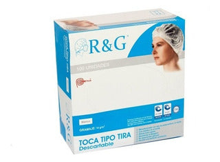 Gorro desechable caja x100 blanco r&g