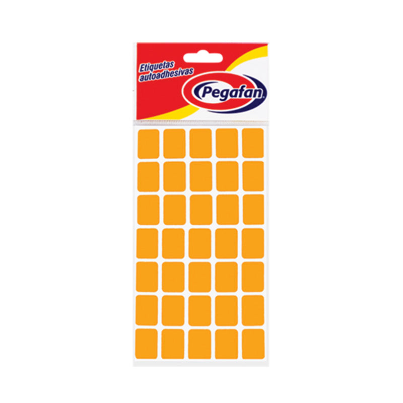 Etiqueta 1/2 x 3/4 (19mm x 13mm) naranja neón 500 unidades Pegafan