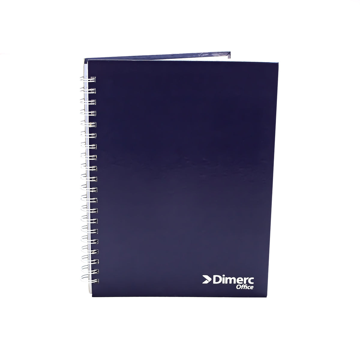 Cuaderno doble ring cuadriculado A4 x 120 hojas tapa dura azul Dimerc