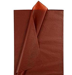 Papel seda color marrón x 24 unidades